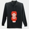 Long Sleeve Silk Touch Polo with Pocket Thumbnail