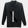 Long Sleeve Silk Touch Polo with Pocket Thumbnail
