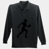 Long Sleeve Silk Touch Polo with Pocket Thumbnail