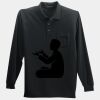 Long Sleeve Silk Touch Polo with Pocket Thumbnail