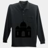 Long Sleeve Silk Touch Polo with Pocket Thumbnail