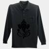 Long Sleeve Silk Touch Polo with Pocket Thumbnail