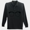 Long Sleeve Silk Touch Polo with Pocket Thumbnail