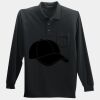 Long Sleeve Silk Touch Polo with Pocket Thumbnail