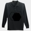 Long Sleeve Silk Touch Polo with Pocket Thumbnail