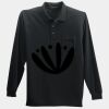 Long Sleeve Silk Touch Polo with Pocket Thumbnail