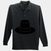 Long Sleeve Silk Touch Polo with Pocket Thumbnail