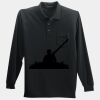 Long Sleeve Silk Touch Polo with Pocket Thumbnail