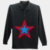 Long Sleeve Silk Touch Polo with Pocket Thumbnail