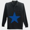 Long Sleeve Silk Touch Polo with Pocket Thumbnail