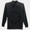 Long Sleeve Silk Touch Polo with Pocket Thumbnail