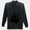Long Sleeve Silk Touch Polo with Pocket Thumbnail