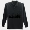 Long Sleeve Silk Touch Polo with Pocket Thumbnail